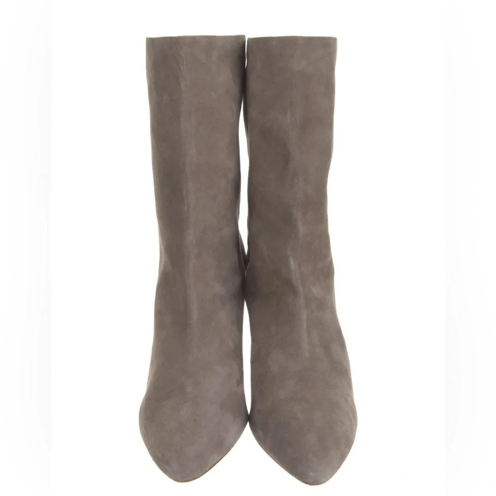 AQUAZZURA‎ X Claudia Schiffer Pointed-Toe Grey Ankle Boots